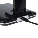 GLOBOSTAR® ZENTIME 76564 Μοντέρνο Επιτραπέζιο Φωτιστικό Γραφείου με Ασύρματη Φόρτιση 10W 2A & Ψηφιακό Ρολόι LED 3.5W 350lm 120° DC 5V με USB-C IP20 Ρυθμιζόμενο Λευκό CCT με Αφή 2700K/4500K/6000K Dimmable - Sanan SMD Chip - Μαύρο - Μ13 x Π25 x Υ50cm - 2 Χρόνια Εγγύηση - Image 12