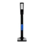 GLOBOSTAR® ZENTIME 76564 Μοντέρνο Επιτραπέζιο Φωτιστικό Γραφείου με Ασύρματη Φόρτιση 10W 2A & Ψηφιακό Ρολόι LED 3.5W 350lm 120° DC 5V με USB-C IP20 Ρυθμιζόμενο Λευκό CCT με Αφή 2700K/4500K/6000K Dimmable - Sanan SMD Chip - Μαύρο - Μ13 x Π25 x Υ50cm - 2 Χρόνια Εγγύηση - Image 3