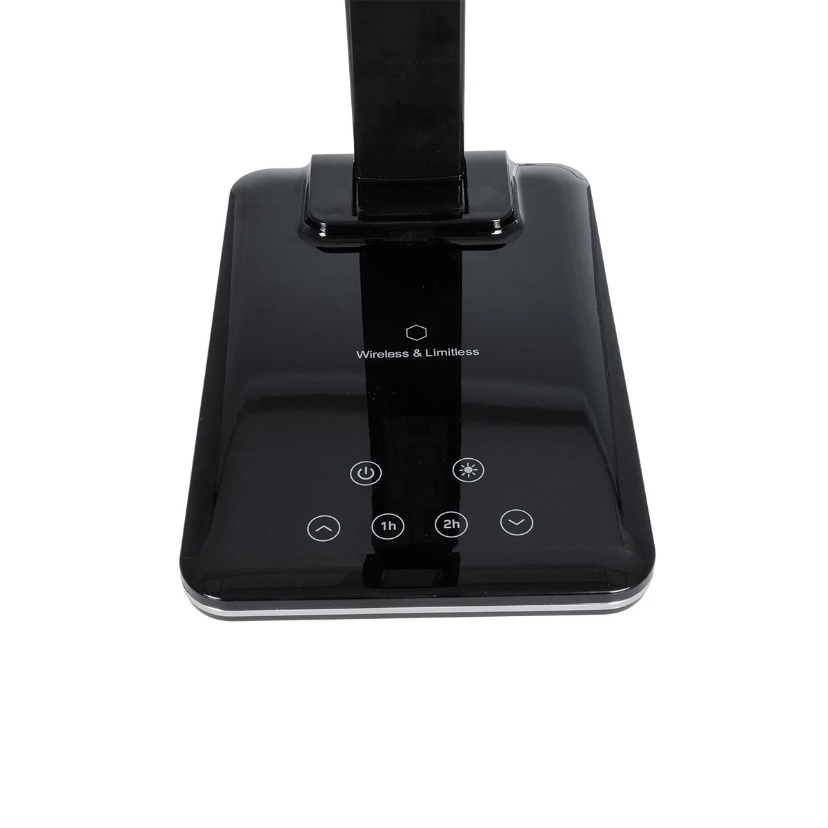 GLOBOSTAR® ZENTIME 76564 Μοντέρνο Επιτραπέζιο Φωτιστικό Γραφείου με Ασύρματη Φόρτιση 10W 2A & Ψηφιακό Ρολόι LED 3.5W 350lm 120° DC 5V με USB-C IP20 Ρυθμιζόμενο Λευκό CCT με Αφή 2700K/4500K/6000K Dimmable - Sanan SMD Chip - Μαύρο - Μ13 x Π25 x Υ50cm - 2 Χρόνια Εγγύηση - Image 6