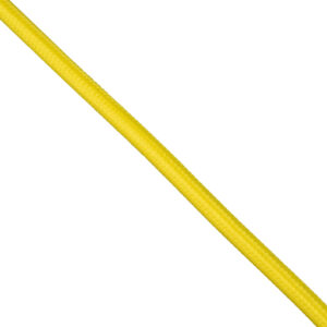 GloboStar® 77606 Στρογγυλό Υφασμάτινο Καλώδιο 1m 2 x 0.75mm² Κίτρινο