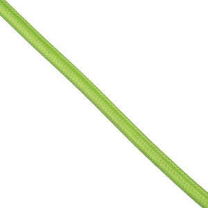 GloboStar® 77607 Στρογγυλό Υφασμάτινο Καλώδιο 1m 2 x 0.75mm² Λαχανί Φωσφορούχο