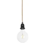 GLOBOSTAR® WHIP 77660 Μοντέρνο DIY Φωτιστικό με Υφασμάτινο Καλώδιο, Ντουί 1 x E27, Διακόπτη On/Off & Πρίζα AC 220-240V IP20 - Μπεζ & Μαύρο - Μ140 x Π5.8 x Υ5.8cm - Image 3