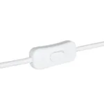 GLOBOSTAR® WHIP 77671 Μοντέρνο DIY Φωτιστικό με Υφασμάτινο Καλώδιο, με Διακόπτη On/Off AC 220-240V IP20 - Λευκό - Μ140 x Π3.5 x Υ1.5cm - Image 2