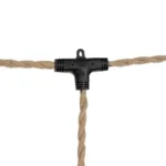GLOBOSTAR® WHIP 77676 Μοντέρνο DIY Φωτιστικό με Υφασμάτινο Καλώδιο, Ντουί 3 x E27, Διακόπτη On/Off & Πρίζα AC 220-240V IP20 - Μπεζ & Μαύρο - Μ650 x Π5.5 x Υ100cm - Image 3