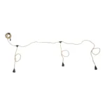 GLOBOSTAR® WHIP 77676 Μοντέρνο DIY Φωτιστικό με Υφασμάτινο Καλώδιο, Ντουί 3 x E27, Διακόπτη On/Off & Πρίζα AC 220-240V IP20 - Μπεζ & Μαύρο - Μ650 x Π5.5 x Υ100cm - Image 7