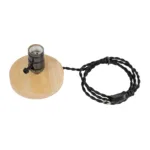 GLOBOSTAR® NOX 77700 Μοντέρνο Επιτραπέζιο Φωτιστικό Πορτατίφ με Ντουί 1 x E27 AC 220-240V IP20 - Μπεζ & Μαύρο - Μ12 x Π12 x Υ9cm - Image 6