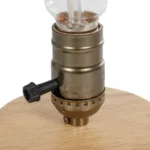 GLOBOSTAR® NOX 77701 Μοντέρνο Επιτραπέζιο Φωτιστικό Πορτατίφ με Ντουί 1 x E27 AC 220-240V IP20 - Μπεζ & Μπρούτζινο - Μ12 x Π12 x Υ9cm - Image 4