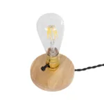 GLOBOSTAR® NOX 77702 Μοντέρνο Επιτραπέζιο Φωτιστικό Πορτατίφ με Ντουί 1 x E27 AC 220-240V IP20 - Μπεζ & Χρυσό - Μ12 x Π12 x Υ9cm - Image 3
