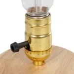 GLOBOSTAR® NOX 77702 Μοντέρνο Επιτραπέζιο Φωτιστικό Πορτατίφ με Ντουί 1 x E27 AC 220-240V IP20 - Μπεζ & Χρυσό - Μ12 x Π12 x Υ9cm - Image 4