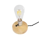 GLOBOSTAR® NOX 77703 Μοντέρνο Επιτραπέζιο Φωτιστικό Πορτατίφ με Ντουί 1 x E27 AC 220-240V IP20 - Μπεζ & Ασημί - Μ12 x Π12 x Υ9cm - Image 3