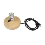 GLOBOSTAR® NOX 77703 Μοντέρνο Επιτραπέζιο Φωτιστικό Πορτατίφ με Ντουί 1 x E27 AC 220-240V IP20 - Μπεζ & Ασημί - Μ12 x Π12 x Υ9cm - Image 6
