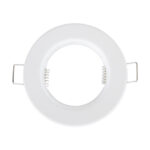 GloboStar® DELTA 77807 Χωνευτό Στρόγγυλο Σποτ Οροφής για Λάμπα MR16 με Βάση GU5.3 ή GU10 - IP20 - Μεταλλικό - Φ83 x Υ31mm - Λευκό - 5 Χρόνια Εγγύηση - Image 2