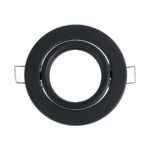 GloboStar® DELTA 77815 Χωνευτό Κινούμενο Στρόγγυλο Σποτ Οροφής για Λάμπα MR16 με Βάση GU5.3 ή GU10 - IP20 - Μεταλλικό - Φ92 x Υ28mm- Μαύρο - 5 Χρόνια Εγγύηση - Image 2