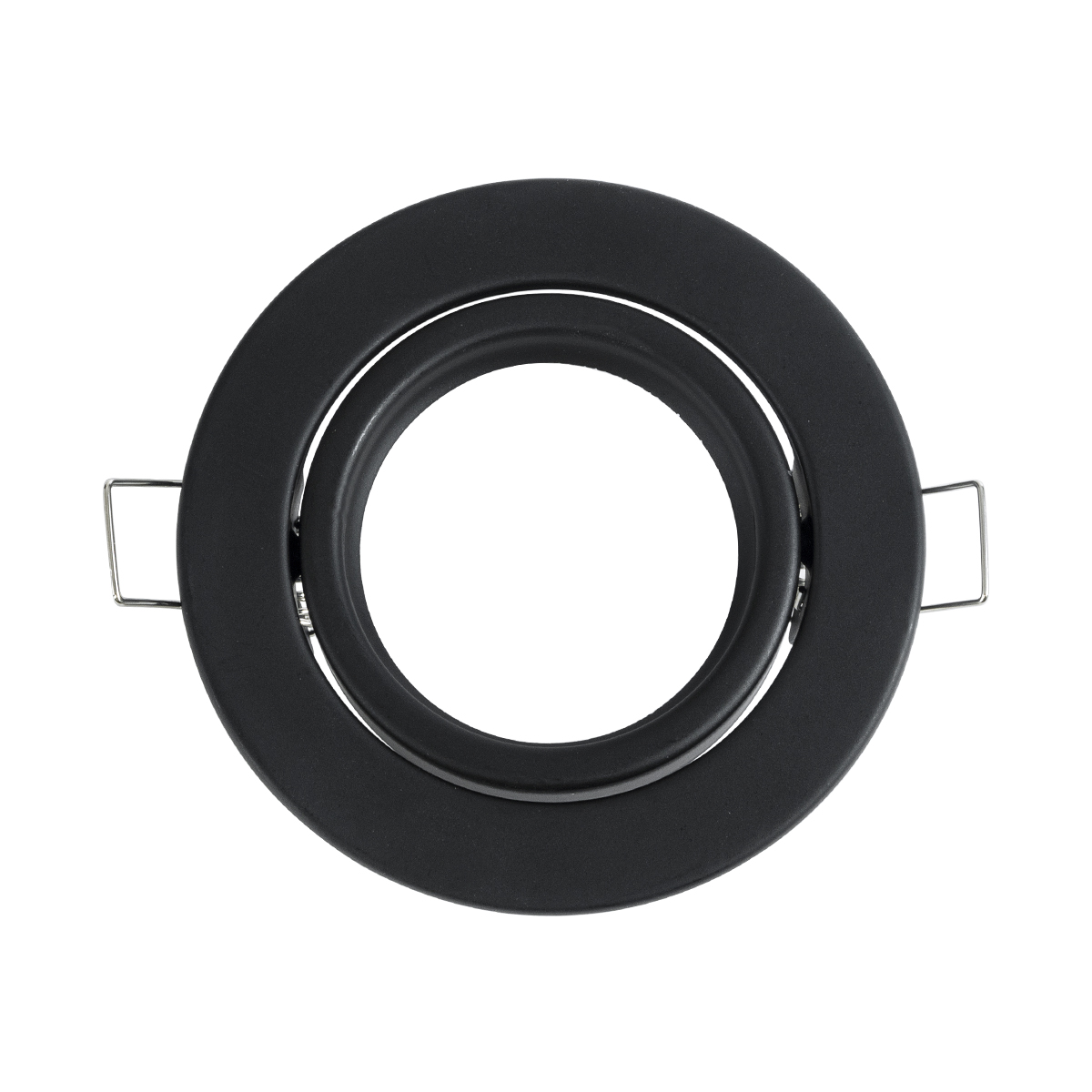 GloboStar® DELTA 77815 Χωνευτό Κινούμενο Στρόγγυλο Σποτ Οροφής για Λάμπα MR16 με Βάση GU5.3 ή GU10 - IP20 - Μεταλλικό - Φ92 x Υ28mm- Μαύρο - 5 Χρόνια Εγγύηση - Image 2