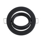 GloboStar® DELTA 77815 Χωνευτό Κινούμενο Στρόγγυλο Σποτ Οροφής για Λάμπα MR16 με Βάση GU5.3 ή GU10 - IP20 - Μεταλλικό - Φ92 x Υ28mm- Μαύρο - 5 Χρόνια Εγγύηση - Image 3