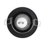 GloboStar® DELTA 77815 Χωνευτό Κινούμενο Στρόγγυλο Σποτ Οροφής για Λάμπα MR16 με Βάση GU5.3 ή GU10 - IP20 - Μεταλλικό - Φ92 x Υ28mm- Μαύρο - 5 Χρόνια Εγγύηση - Image 5