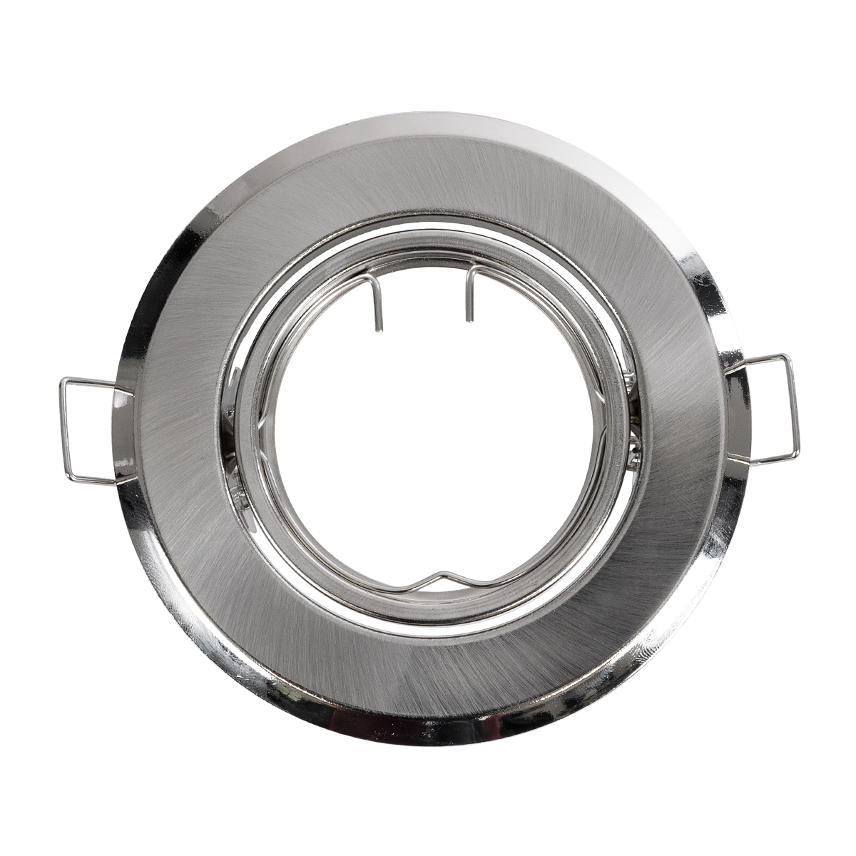 GloboStar® DELTA 77816 Χωνευτό Κινούμενο Στρόγγυλο Σποτ Οροφής για Λάμπα MR16 με Βάση GU5.3 ή GU10 - IP20 - Μεταλλικό - Φ92 x Υ28mm - Νίκελ Ματ - 5 Χρόνια Εγγύηση - Image 2