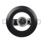 GloboStar® ACIDA 77845 Χωνευτή Στρογγυλή Μεταλλική Βάση Μπετού για Λάμπα R63 με Ντουί E27 AC 220-240V IP20 Φ11 x Υ11cm - Μαύρη - 5 Years Warranty - Image 2