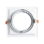 GloboStar® VITA 77852 Χωνευτό Κινούμενο Τετράγωνο Σποτ Οροφής για Λάμπα AR111 - IP20 - Χυτό Αλουμίνιο - Μ18 x Π18 x Υ4.5cm - Λευκό - 5 Χρόνια Εγγύηση - Image 2
