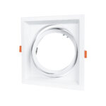 GloboStar® VITA 77852 Χωνευτό Κινούμενο Τετράγωνο Σποτ Οροφής για Λάμπα AR111 - IP20 - Χυτό Αλουμίνιο - Μ18 x Π18 x Υ4.5cm - Λευκό - 5 Χρόνια Εγγύηση - Image 3