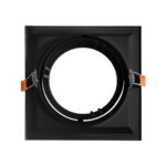 GloboStar® VITA 77853 Χωνευτό Κινούμενο Τετράγωνο Σποτ Οροφής για Λάμπα AR111 - IP20 - Χυτό Αλουμίνιο - Μ18 x Π18 x Υ4.5cm - Μαύρο - 5 Χρόνια Εγγύηση - Image 2