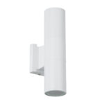 GloboStar® WALLY 77871 Φωτιστικό Τοίχου - Απλίκα Αρχιτεκτονικού Φωτισμού Εσωτερικού/Εξωτερικού Χώρου Up & Down Δίφωτο 2 x GU10 AC220-240V Αδιάβροχο IP65 - Σώμα Αλουμινίου & Tempered Glass - Μ6.4 x Π11 x Υ25cm - Λευκό - 5 Years Warranty - Image 2
