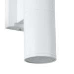 GloboStar® WALLY 77871 Φωτιστικό Τοίχου - Απλίκα Αρχιτεκτονικού Φωτισμού Εσωτερικού/Εξωτερικού Χώρου Up & Down Δίφωτο 2 x GU10 AC220-240V Αδιάβροχο IP65 - Σώμα Αλουμινίου & Tempered Glass - Μ6.4 x Π11 x Υ25cm - Λευκό - 5 Years Warranty - Image 6