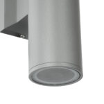 GloboStar® WALLY 77874 Φωτιστικό Τοίχου - Απλίκα Αρχιτεκτονικού Φωτισμού Εσωτερικού/Εξωτερικού Χώρου Up or Down Μονόφωτο 1 x GU10 AC220-240V Αδιάβροχο IP65 - Σώμα Αλουμινίου & Tempered Glass - Μ6.4 x Π11 x Υ17cm - Ασημί - 5 Years Warranty - Image 6