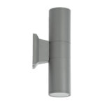 GloboStar® WALLY 77875 Φωτιστικό Τοίχου - Απλίκα Αρχιτεκτονικού Φωτισμού Εσωτερικού/Εξωτερικού Χώρου Up & Down Δίφωτο 2 x GU10 AC220-240V Αδιάβροχο IP65 - Σώμα Αλουμινίου & Tempered Glass - Μ6.4 x Π11 x Υ25cm - Ασημί - 5 Years Warranty - Image 5