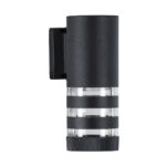 GloboStar® ORION 77882 Φωτιστικό Τοίχου - Απλίκα Αρχιτεκτονικού Φωτισμού Εσωτερικού/Εξωτερικού Χώρου Up or Down Μονόφωτο 1 x GU10 AC220-240V Αδιάβροχο IP65 - Σώμα Αλουμινίου & Tempered Glass - Μ9 x Π15 x Υ23.2cm - Μαύρο - 5 Years Warranty - Image 2