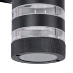 GloboStar® ORION 77883 Φωτιστικό Τοίχου - Απλίκα Αρχιτεκτονικού Φωτισμού Εσωτερικού/Εξωτερικού Χώρου Up & Down Δίφωτο 2 x GU10 AC220-240V Αδιάβροχο IP65 - Σώμα Αλουμινίου & Tempered Glass - Μ9 x Π15x Υ35.5cm - Μαύρο - 5 Years Warranty - Image 6