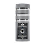 GloboStar® ORION 77884 Φωτιστικό Τοίχου - Απλίκα Αρχιτεκτονικού Φωτισμού Εσωτερικού/Εξωτερικού Χώρου Up or Down Μονόφωτο 1 x GU10 AC220-240V Αδιάβροχο IP65 - Σώμα Αλουμινίου & Tempered Glass - Μ9 x Π15 x Υ23.2cm - Ασημί - 5 Years Warranty - Image 4