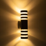 GloboStar® ORION 77885 Φωτιστικό Τοίχου - Απλίκα Αρχιτεκτονικού Φωτισμού Εσωτερικού/Εξωτερικού Χώρου Up & Down Δίφωτο 2 x GU10 AC220-240V Αδιάβροχο IP65 - Σώμα Αλουμινίου & Tempered Glass - Μ9 x Π15x Υ35.5cm - Ασημί - 5 Years Warranty - Image 7