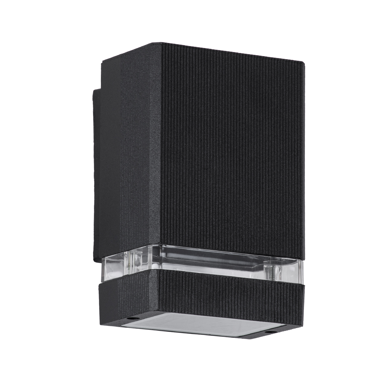 GloboStar® QUATRO 77892 Φωτιστικό Τοίχου - Απλίκα Αρχιτεκτονικού Φωτισμού Εσωτερικού/Εξωτερικού Χώρου Up or Down Μονόφωτο 1 x GU10 AC220-240V Αδιάβροχο IP65 - Σώμα Αλουμινίου & Tempered Glass - Μ11 x Π10 x Υ16.4cm - Μαύρο - 5 Years Warranty - Image 2