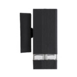 GloboStar® QUATRO 77892 Φωτιστικό Τοίχου - Απλίκα Αρχιτεκτονικού Φωτισμού Εσωτερικού/Εξωτερικού Χώρου Up or Down Μονόφωτο 1 x GU10 AC220-240V Αδιάβροχο IP65 - Σώμα Αλουμινίου & Tempered Glass - Μ11 x Π10 x Υ16.4cm - Μαύρο - 5 Years Warranty - Image 5