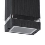 GloboStar® QUATRO 77892 Φωτιστικό Τοίχου - Απλίκα Αρχιτεκτονικού Φωτισμού Εσωτερικού/Εξωτερικού Χώρου Up or Down Μονόφωτο 1 x GU10 AC220-240V Αδιάβροχο IP65 - Σώμα Αλουμινίου & Tempered Glass - Μ11 x Π10 x Υ16.4cm - Μαύρο - 5 Years Warranty - Image 6