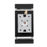 GloboStar® QUATRO 77893 Φωτιστικό Τοίχου - Απλίκα Αρχιτεκτονικού Φωτισμού Εσωτερικού/Εξωτερικού Χώρου Up & Down Δίφωτο 2 x GU10 AC220-240V Αδιάβροχο IP65 - Σώμα Αλουμινίου & Tempered Glass - Μ10.8 x Π10.5 x Υ25.5cm - Μαύρο - 5 Years Warranty - Image 4