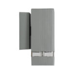 GloboStar® QUATRO 77894 Φωτιστικό Τοίχου - Απλίκα Αρχιτεκτονικού Φωτισμού Εσωτερικού/Εξωτερικού Χώρου Up or Down Μονόφωτο 1 x GU10 AC220-240V Αδιάβροχο IP65 - Σώμα Αλουμινίου & Tempered Glass - Μ11 x Π10 x Υ16.4cm - Ασημί - 5 Years Warranty - Image 5