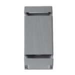 GloboStar® QUATRO 77895 Φωτιστικό Τοίχου - Απλίκα Αρχιτεκτονικού Φωτισμού Εσωτερικού/Εξωτερικού Χώρου Up & Down Δίφωτο 2 x GU10 AC220-240V Αδιάβροχο IP65 - Σώμα Αλουμινίου & Tempered Glass - Μ10.8 x Π10.5 x Υ25.5cm - Ασημί - 5 Years Warranty - Image 3