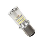 GLOBOSTAR® P21/5W-1157 81224 Λάμπα P21/5W 1157 BAY15D CANbus LED 5W 500lm 360° DC 12-24V IP20 Ψυχρό Λευκό 6000K - 48 x Epistar SMD4014 Chip - Μ2 x Π2 x Υ5.2cm - 1 Χρόνο Εγγύηση