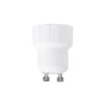 GloboStar® 78963 Πλαστικός Αντάπτορας Μετατροπέας από 1xGU10 Ντουί σε 1xE14 Ντουί Λευκό Φ3 x Υ4cm - Image 2