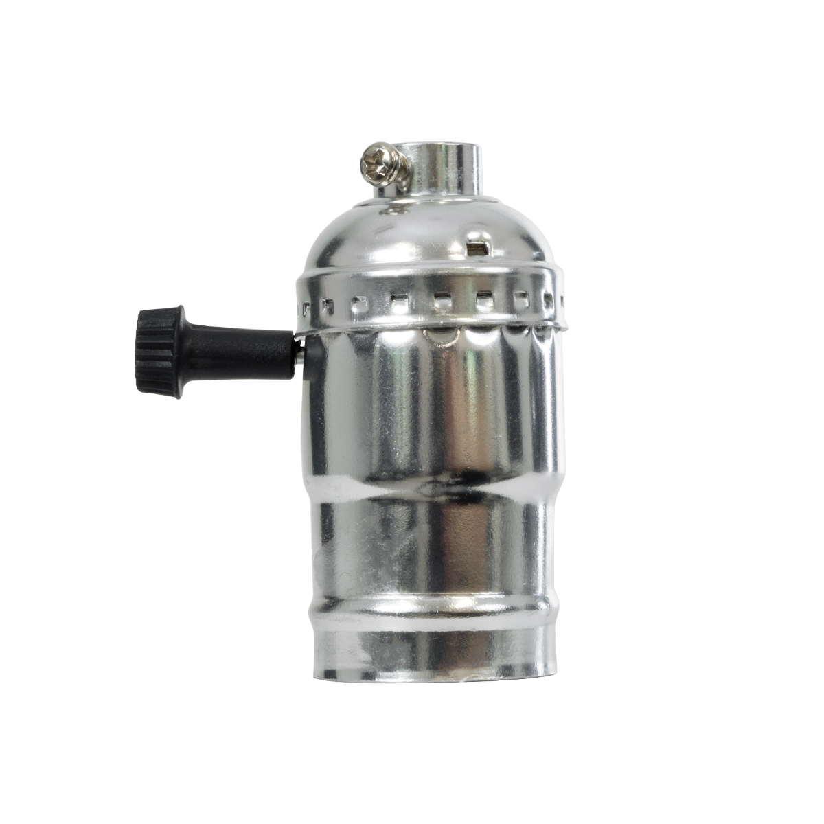 GloboStar® 78965 Ντουί Vintage Industrial Retro E27 με Διακόπτη ON/OFF - Ασημί - Μ5.5 x Π3.6 x Υ7cm - Image 3