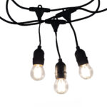 GloboStar® 78983 Καλωδιογιρλάντα PVC 10 Μέτρων με 15 Ντουί E27 με Πρίζα Schuko Επεκτεινόμενη Αδιάβροχη IP65 - Image 5