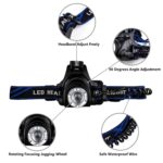 GloboStar® 79055 Φακός Κεφαλής Επαναφορτιζόμενος LED CREE XML2-T6 Chip 10 Watt 800lm με 2 x 18650 Μπαταρίες 5200mAh - Ψυχρό Λευκό 6000K - Μ8.5 x Π6.5 x Υ7cm - Image 11