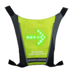 GloboStar® 79069 Γιλέκο Ασφαλείας Φωσφοριζέ Αντανακλαστικό για Ποδηλάτες & Runners με Φωτεινή Σήμανση LED - Ενσωματωμένη Μπαταρία 650mAh DC 5V Επαναφορτιζόμενο με Καλώδιο Τροφοδοσίας USB & Ασύρματο Χειριστήριο - Λαχανί Φωσφοριζέ & Μαύρο Αδιάβροχο IP65 - Image 3