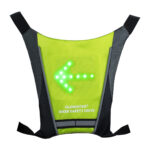 GloboStar® 79069 Γιλέκο Ασφαλείας Φωσφοριζέ Αντανακλαστικό για Ποδηλάτες & Runners με Φωτεινή Σήμανση LED - Ενσωματωμένη Μπαταρία 650mAh DC 5V Επαναφορτιζόμενο με Καλώδιο Τροφοδοσίας USB & Ασύρματο Χειριστήριο - Λαχανί Φωσφοριζέ & Μαύρο Αδιάβροχο IP65 - Image 4