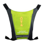 GloboStar® 79069 Γιλέκο Ασφαλείας Φωσφοριζέ Αντανακλαστικό για Ποδηλάτες & Runners με Φωτεινή Σήμανση LED - Ενσωματωμένη Μπαταρία 650mAh DC 5V Επαναφορτιζόμενο με Καλώδιο Τροφοδοσίας USB & Ασύρματο Χειριστήριο - Λαχανί Φωσφοριζέ & Μαύρο Αδιάβροχο IP65 - Image 5