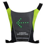 GloboStar® 79070 Γιλέκο Ασφαλείας Φωσφοριζέ Αντανακλαστικό για Ποδηλάτες & Runners με Φωτεινή Σήμανση LED - Ενσωματωμένη Μπαταρία 650mAh DC 5V Επαναφορτιζόμενο με Καλώδιο Τροφοδοσίας USB & Ασύρματο Χειριστήριο -  Μαύρο & Λαχανί Φωσφοριζέ Αδιάβροχο IP65 - Image 4