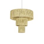 GLOBOSTAR® COROIN 205-0035 Boho Κρεμαστό Φωτιστικό Οροφής με Ντουί 1 x E27 AC 220-240V IP20 - Μπεζ - M70 x Π70 x Υ64cm