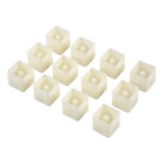 GloboStar® CANDLE 79538 ΣΕΤ 12 x Διακοσμητικά Realistic Κεράκια με LED Εφέ Κινούμενης Φλόγας - Μπαταρίας 12 x CR2032 Θερμό Λευκό 2700K Μπεζ L3.5 x W3.5 x H3.5cm